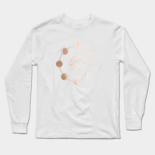 Rose Gold Lunar Calendar Long Sleeve T-Shirt